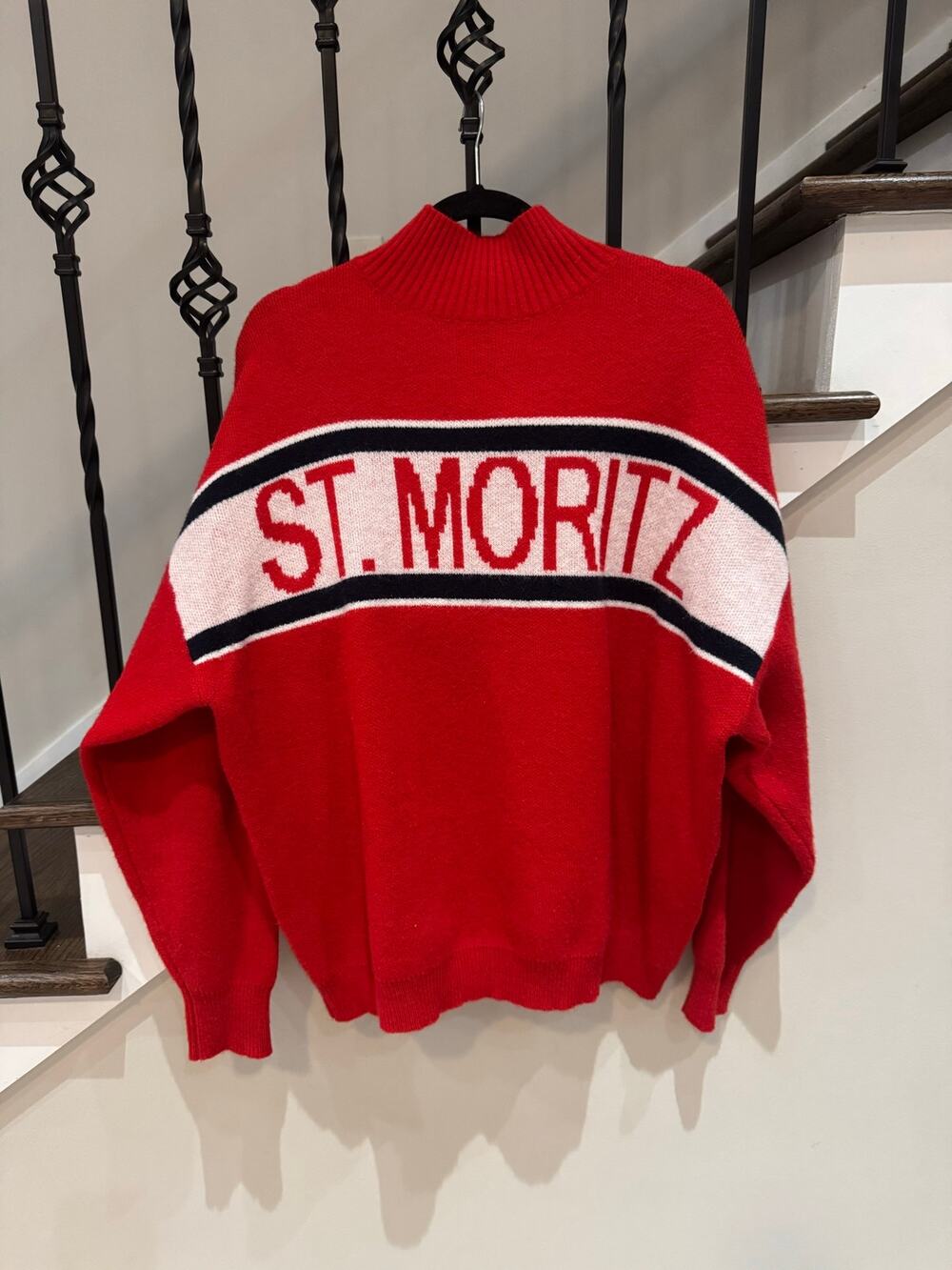 Cotton On Body St. Moritz Oversized Ski Sweater Red Size L